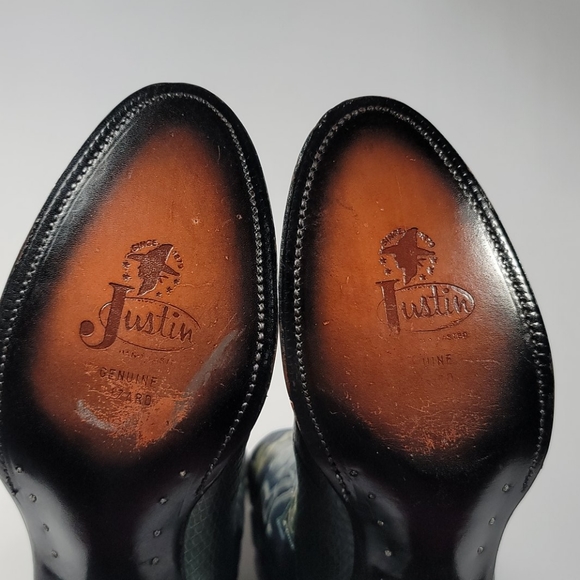 NEW Justin Lizard Woman’s Boots Size 8 1/2D - Picture 11 of 11